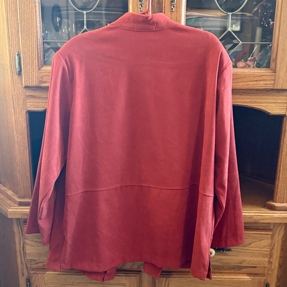 Notations Women's Bold Rust Blazer like new button front Like New - Picture 3 of 4